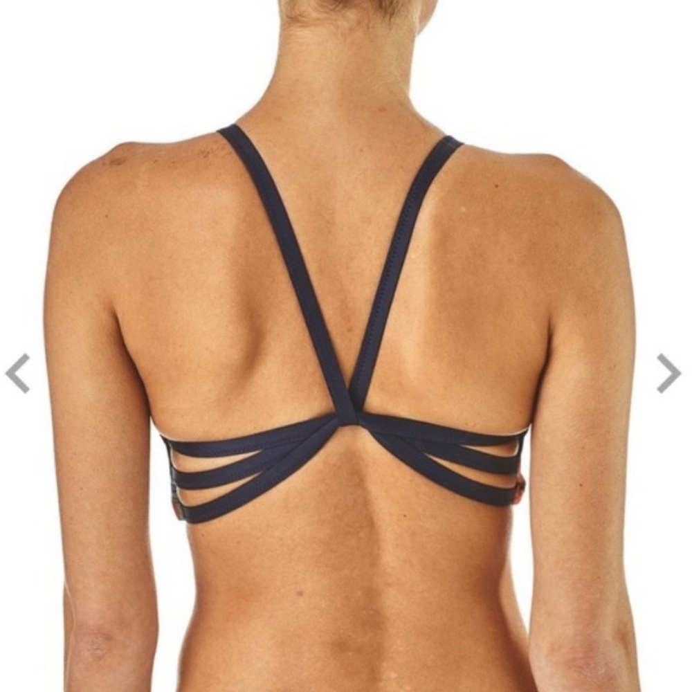 NWT Patagonia navy high neck bikini top - Picture 2 of 7